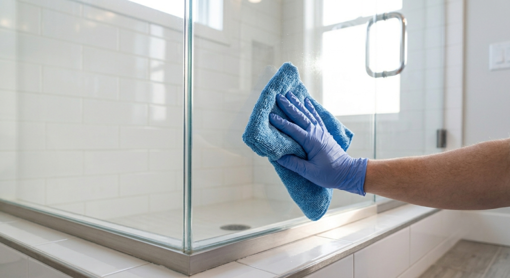 remove dried silicone from glass doors