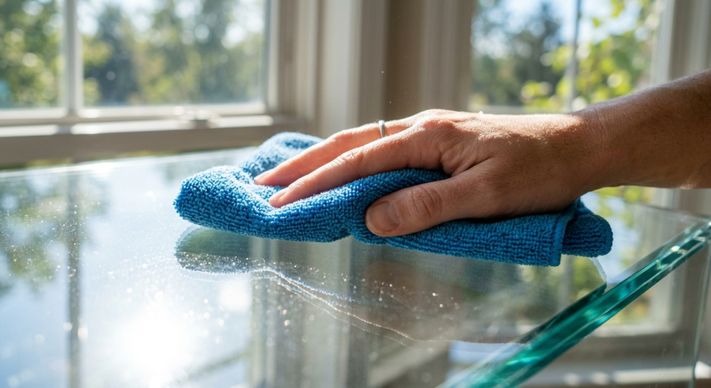 remove silicone from glass