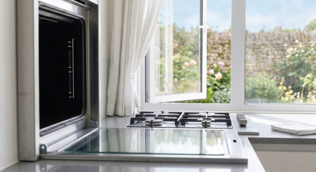 remove silicone from glass oven doors safely