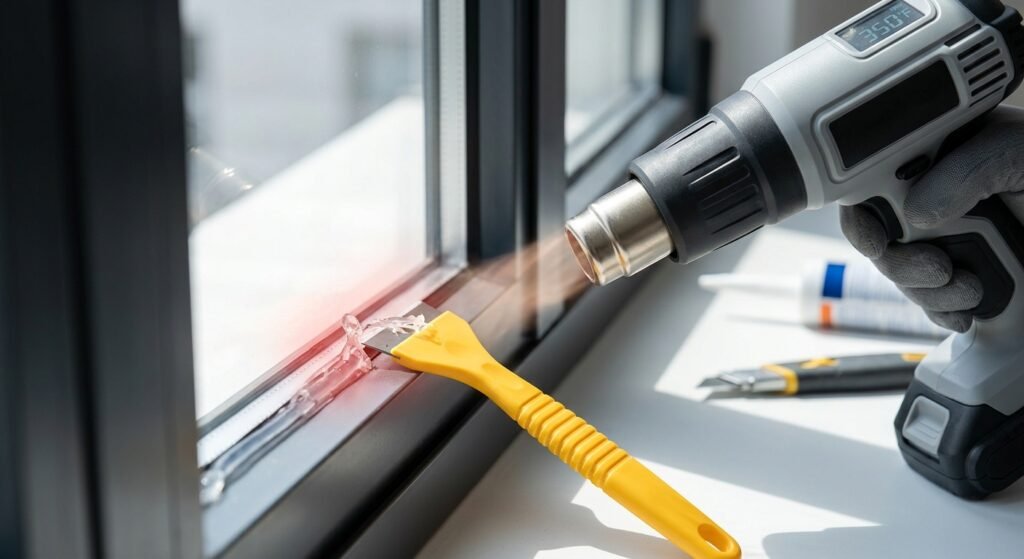 How to Use a Heat Gun to Remove Silicone from Glass